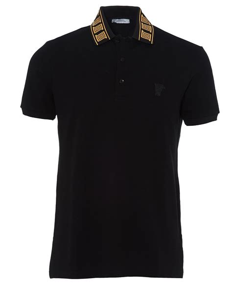 gold and black versace shirt|versace polo shirts for men.